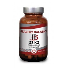 Healthy Balance D3 K2 2000 IU & 100 mcg 30 chewable tabs